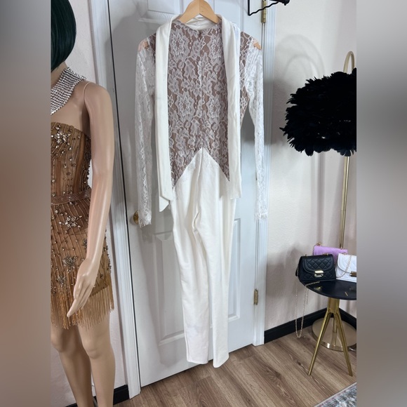 Michael Costello x REVOLVE Julian Jumpsuit in Ivory small size - Picture 4 of 7